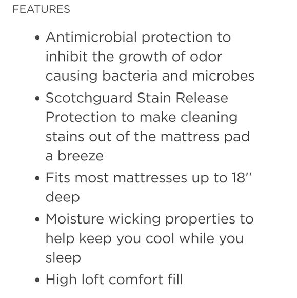 🆕The Big One Microfiber Deep-Pocket Mattress Pad with Scotchgard Full Size 🆕 - Picture 4 of 10